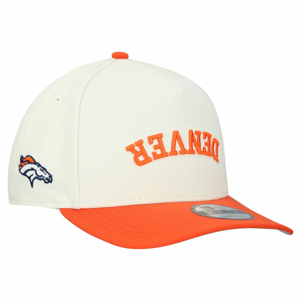 Denver Broncos New Era Upside Down 9FIFTY A-Frame Snapback Hat Cream | NFL