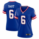 Jaxson Dart New York Giants Women's Alternate 2 Classic Game Jersey Royal | Nike for Sale