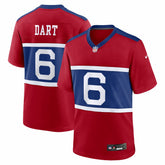 Jaxson Dart New York Giants Alternate Century Red Game Jersey Red | Nike for Sale