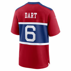 Jaxson Dart New York Giants Alternate Century Red Game Jersey Red | Nike for Sale