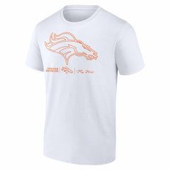 Bo Nix Denver Broncos Outline Player T-Shirt White | NFL