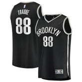 Nolan Traoré Brooklyn Nets Fast Break Replica Jersey Black Icon Edition - NBA