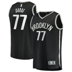 Ben Saraf Brooklyn Nets Fast Break Replica Jersey Black Icon Edition - NBA
