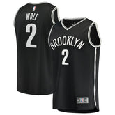 Daniel Wolf Brooklyn Nets Youth Fast Break Replica Jersey Black Icon Edition - NBA