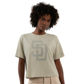 San Diego Padres Starter Women's Rhinestone Sprinkle Boxy Cropped T-Shirt - MLB