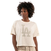 Los Angeles Dodgers Starter Women's Rhinestone Sprinkle Boxy Cropped T-Shirt - MLB