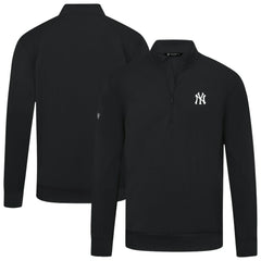 New York Yankees Levelwear Upright Insignia Tri-Blend Quarter-Zip Pullover - MLB