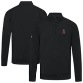 Los Angeles Angels Levelwear Upright Insignia Tri-Blend Quarter-Zip Pullover - MLB