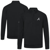 Atlanta Braves Levelwear Upright Insignia Tri-Blend Quarter-Zip Pullover - MLB