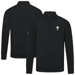 Philadelphia Phillies Levelwear Upright Insignia Tri-Blend Quarter-Zip Pullover - MLB