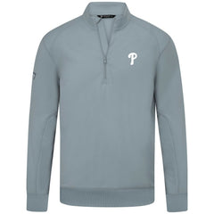 Philadelphia Phillies Levelwear Upright Insignia Tri-Blend Quarter-Zip Pullover - MLB