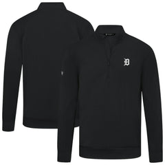 Detroit Tigers Levelwear Upright Insignia Tri-Blend Quarter-Zip Pullover - MLB