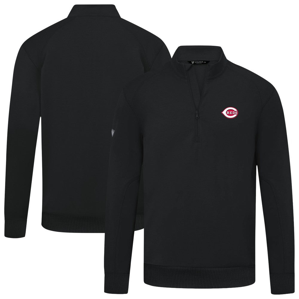 Cincinnati Reds Levelwear Upright Insignia Tri-Blend Quarter-Zip Pullover - MLB