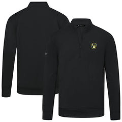 Milwaukee Brewers Levelwear Upright Insignia Tri-Blend Quarter-Zip Pullover - MLB