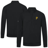 Pittsburgh Pirates Levelwear Upright Insignia Tri-Blend Quarter-Zip Pullover - MLB