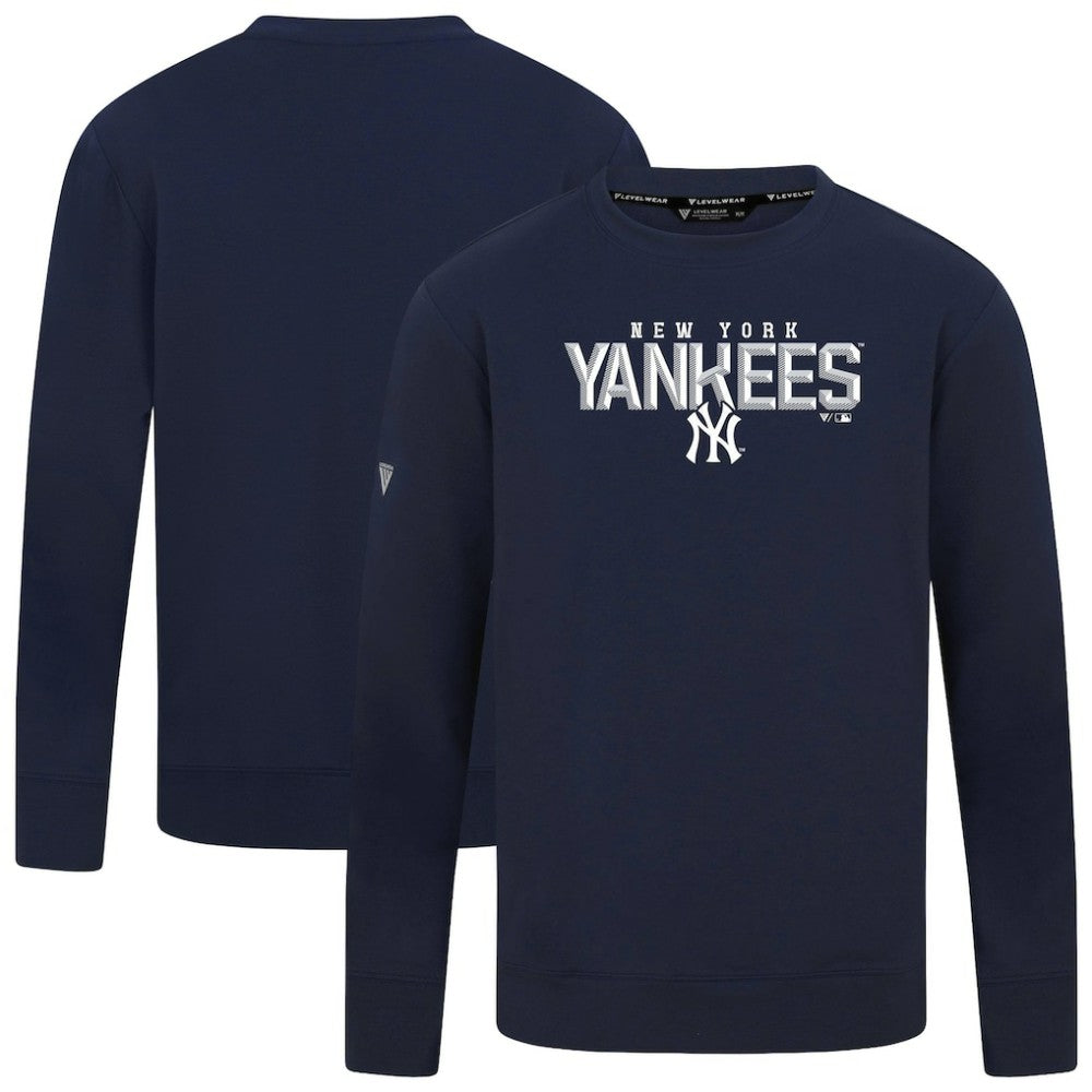 New York Yankees Levelwear Mandate Carve Tri-Blend Sweatshirt - MLB