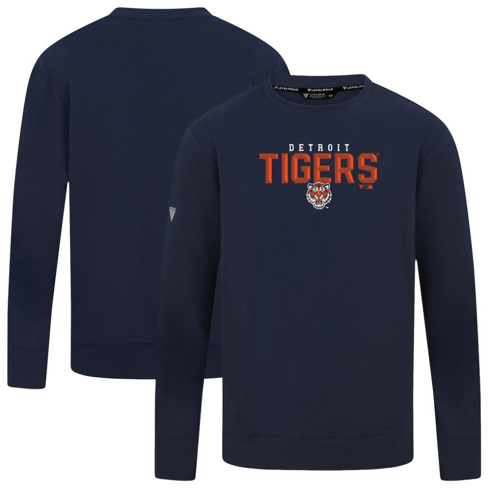 Detroit Tigers Levelwear Mandate Carve Tri-Blend Sweatshirt - MLB