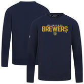 Milwaukee Brewers Levelwear Mandate Carve Tri-Blend Sweatshirt - MLB