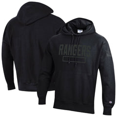 New York Rangers Champion Tonal Reverse Weave Fleece Hoodie - Black - NHL
