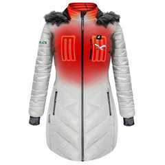 Philadelphia Eagles ActionHeat Women's 5V Battery Heated Long Puffer Full-Zip Hoodie Jacket White | NFL