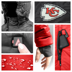 Kansas City Chiefs ActionHeat Women's 5V Battery Heated Insulated Puffer Full-Zip Jacket Red/Black | NFL