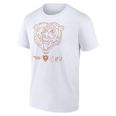 Caleb Williams Chicago Bears Outline Player T-Shirt White | NFL