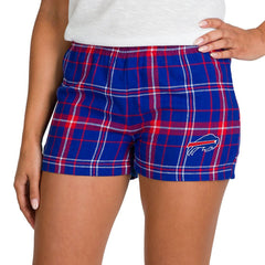 Buffalo Bills Concepts Sport Women's Ultimate Flannel Shorts Royal/Red | NFL