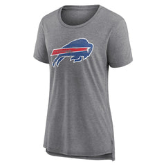 Buffalo Bills Women's Heritage Custom Name & Number Tri-Blend T-Shirt Gray | NFL