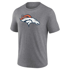 Denver Broncos Heritage Custom Name & Number Tri-Blend T-Shirt Gray | NFL