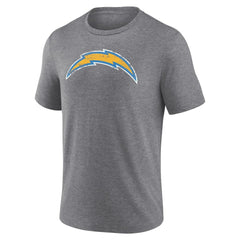 Los Angeles Chargers Heritage Custom Name & Number Tri-Blend T-Shirt Gray | NFL