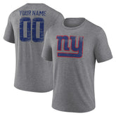 New York Giants Heritage Custom Name & Number Tri-Blend T-Shirt Gray | NFL