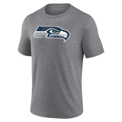 Seattle Seahawks Heritage Custom Name & Number Tri-Blend T-Shirt Gray | NFL