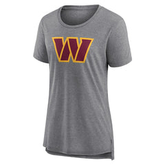 Washington Commanders Women's Heritage Custom Name & Number Tri-Blend T-Shirt Gray | NFL