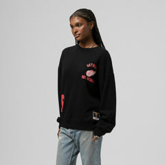 Detroit Red Wings Mitchell & Ness Women's Vintage Crewneck Sweatshirt - Black - NHL