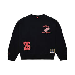 Detroit Red Wings Mitchell & Ness Women's Vintage Crewneck Sweatshirt - Black - NHL