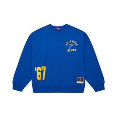 St. Louis Blues Mitchell & Ness Women's Vintage Crewneck Sweatshirt - Blue - NHL
