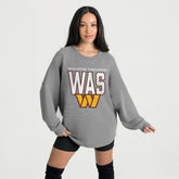 Washington Commanders Gameday Couture Women's Oversized Pure Motion Corded Sweatshirt Gray | NFL