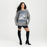 Indianapolis Colts Gameday Couture Women's Oversized Sweet Victory Corded Sweatshirt Gray | NFL