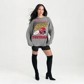 Kansas City Chiefs Gameday Couture Women's Oversized Sweet Victory Corded Sweatshirt Gray | NFL
