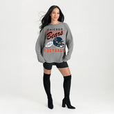 Chicago Bears Gameday Couture Women's Oversized Sweet Victory Corded Sweatshirt Gray | NFL