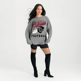 Atlanta Falcons Gameday Couture Women's Oversized Sweet Victory Corded Sweatshirt Gray | NFL