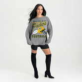 Green Bay Packers Gameday Couture Women's Oversized Sweet Victory Corded Sweatshirt Gray | NFL