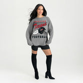 Houston Texans Gameday Couture Women's Oversized Sweet Victory Corded Sweatshirt Gray | NFL
