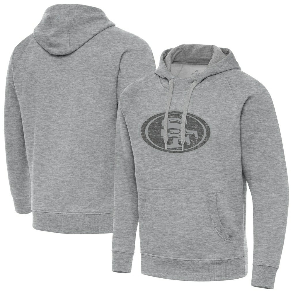 San Francisco 49ers Antigua Victory Hoodie Heather Gray | NFL
