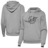 Miami Dolphins Antigua Women's Victory Hoodie Heather Gray | NFL