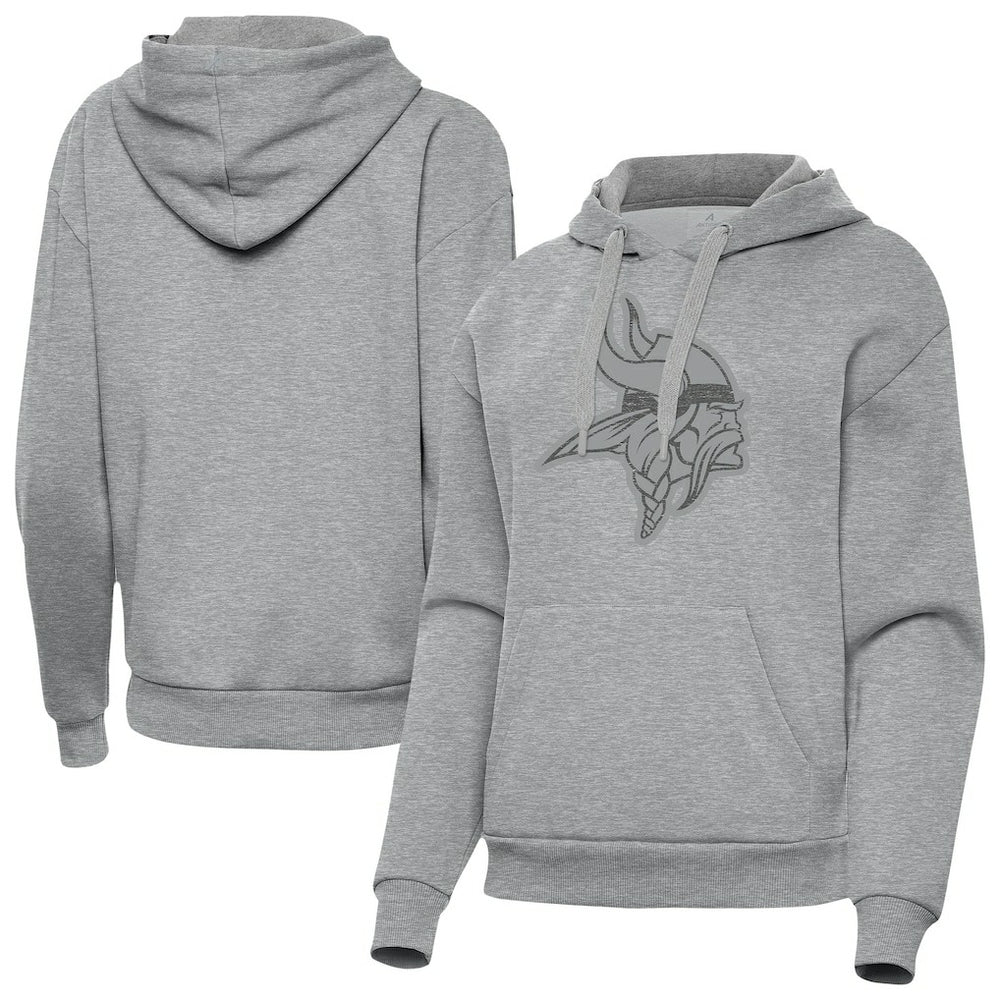Minnesota Vikings Antigua Women's Victory Hoodie Heather Gray | NFL