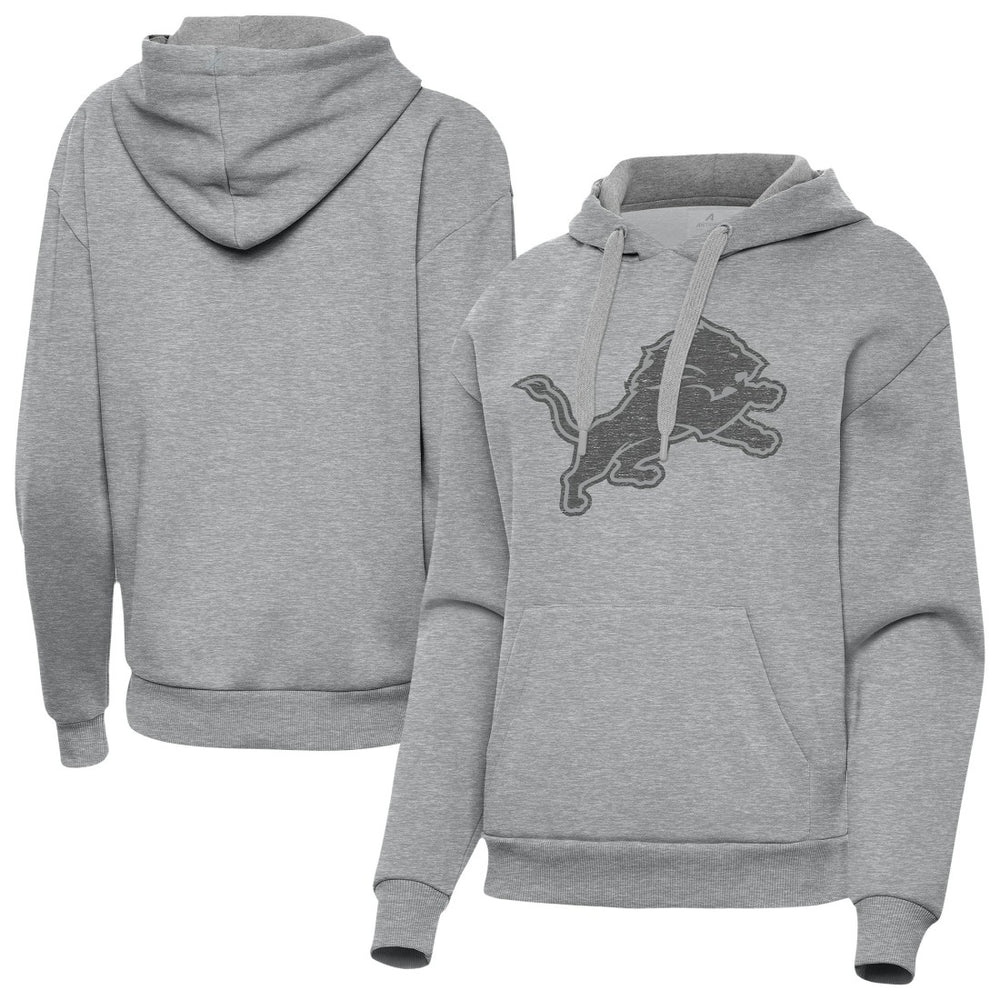Detroit Lions Antigua Women's Victory Hoodie Heather Gray | NFL