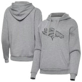 Denver Broncos Antigua Women's Victory Hoodie Heather Gray | NFL