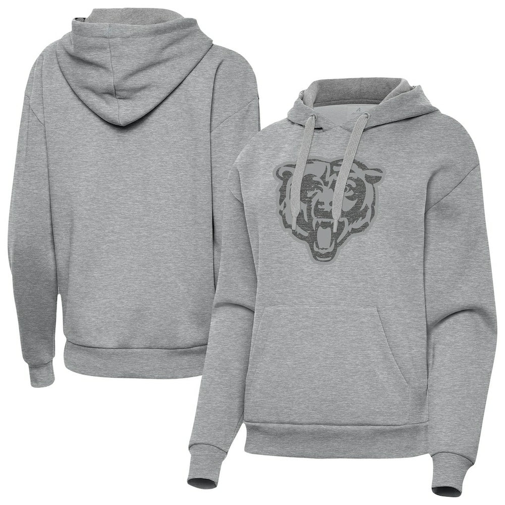 Chicago Bears Antigua Women's Victory Hoodie Heather Gray | NFL