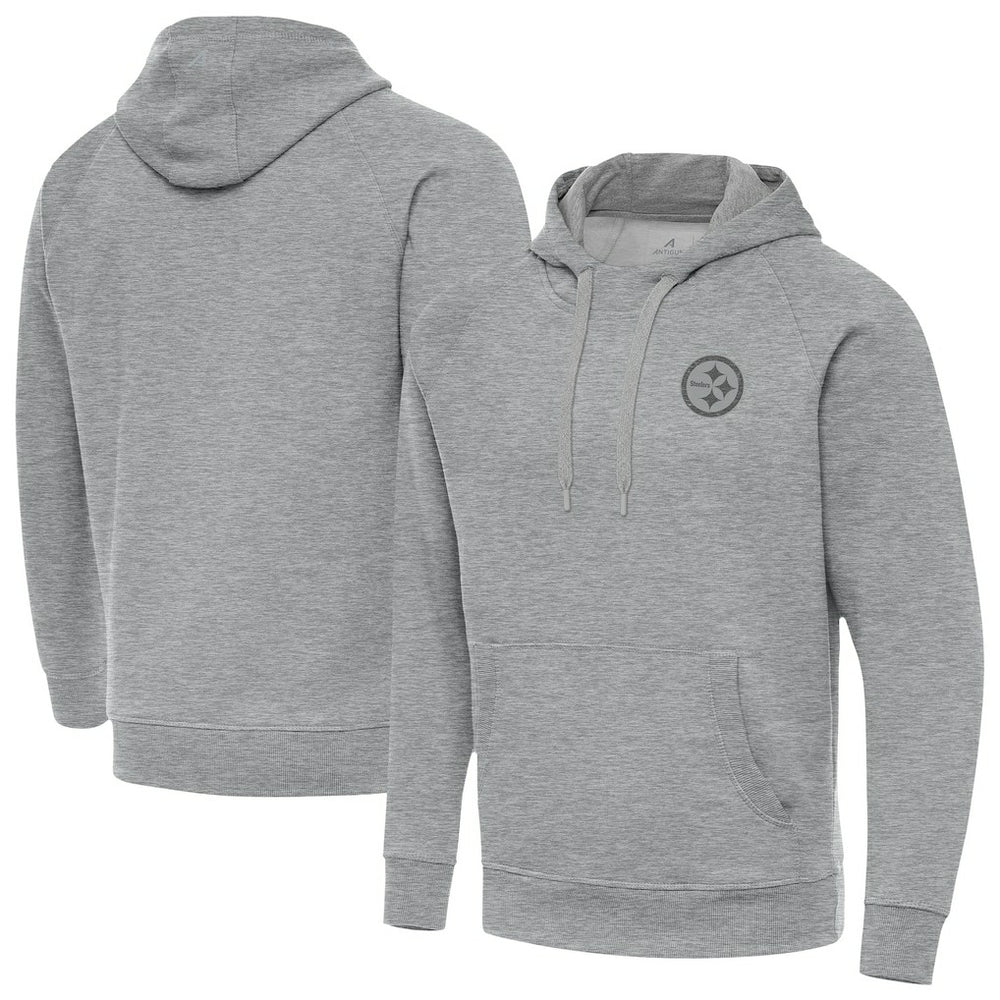Pittsburgh Steelers Antigua Victory Hoodie Heather Gray | NFL